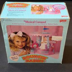 Vintage 1989 Galoob Bouncin' Babies Musical Carousel No. 3356 NEW In Box